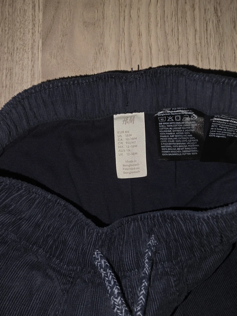 Kids Navy Corduroy Pull-On Pants
